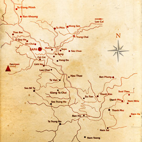 Sapa trekking map